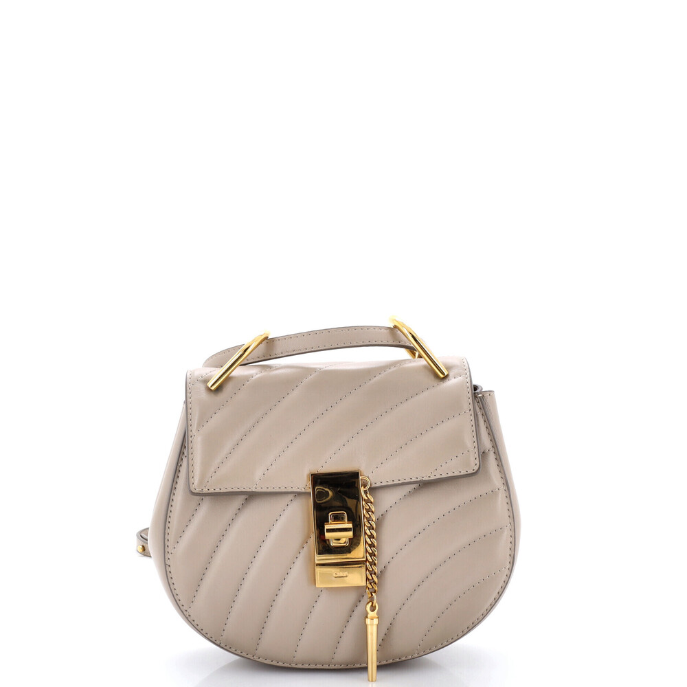 Chloe Mini Drew Bijou Crossbody Bag Quilted Leather